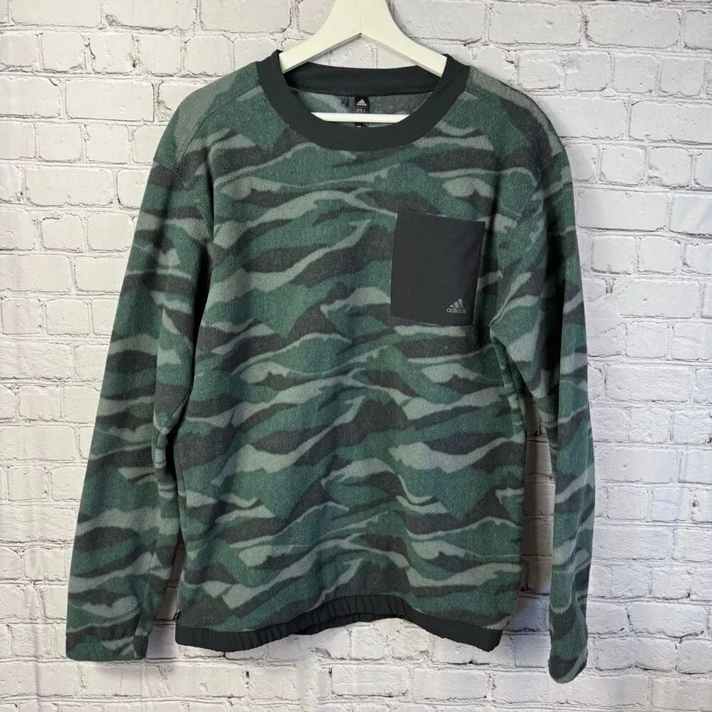 Adidas Camo Golf Crewneck Sweatshirt Size Small